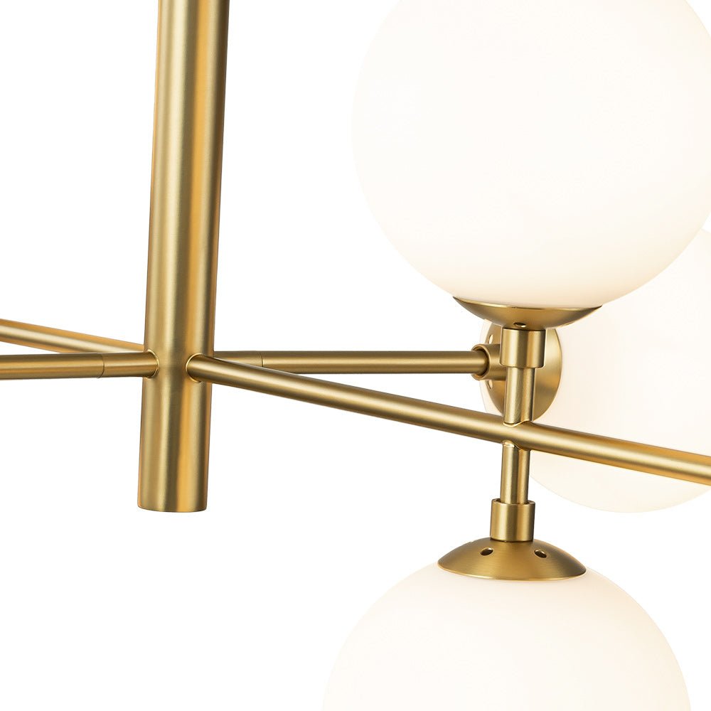 Glorioso Linear Glass Chandelier - Lamp Copper