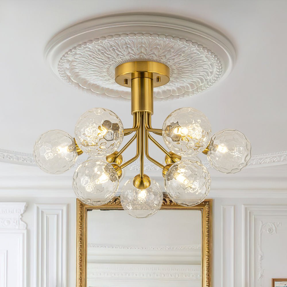 Waegnend Bloom Water Tiered Sputnik Glass Ceiling Light - Lamp Copper