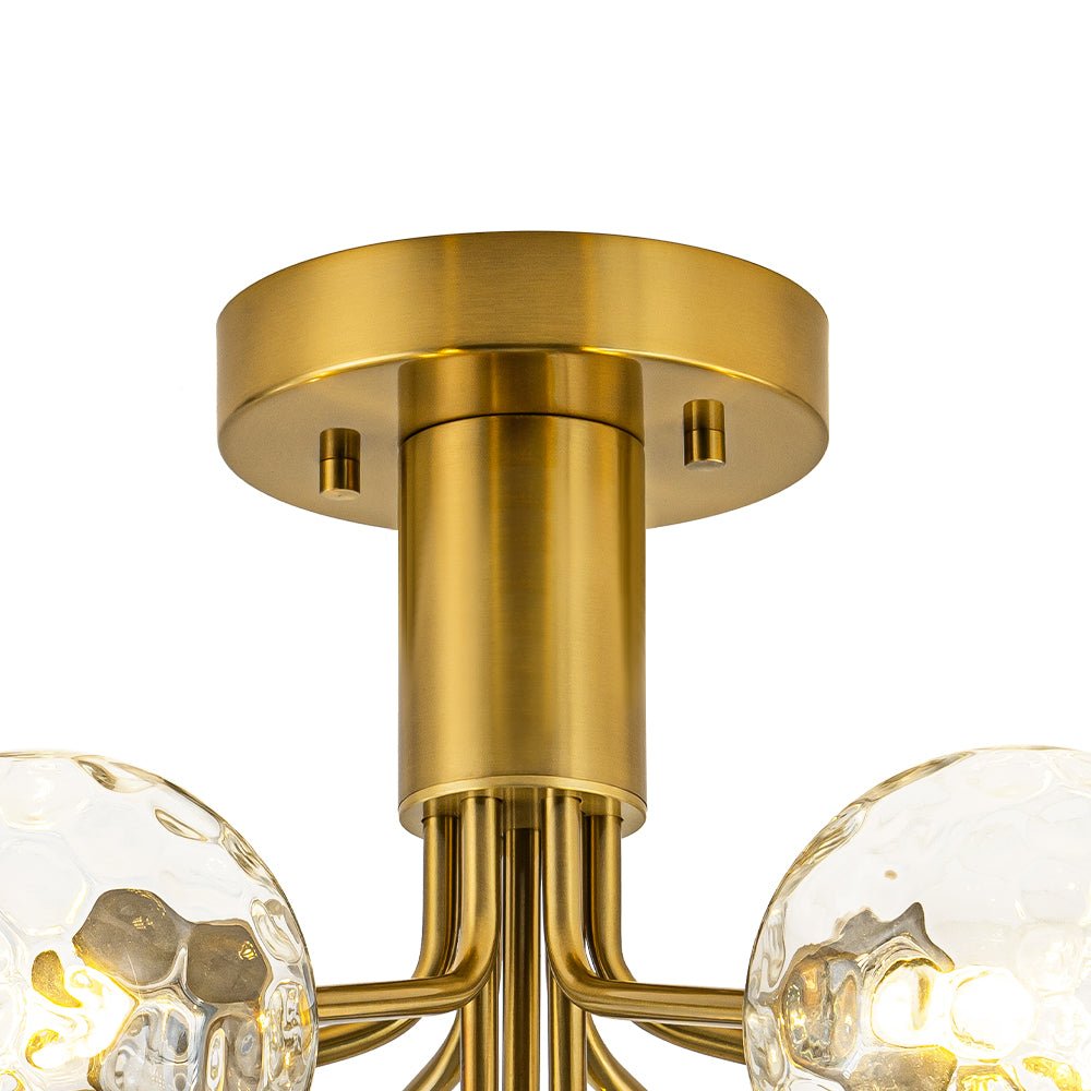 Waegnend Bloom Water Tiered Sputnik Glass Ceiling Light - Lamp Copper