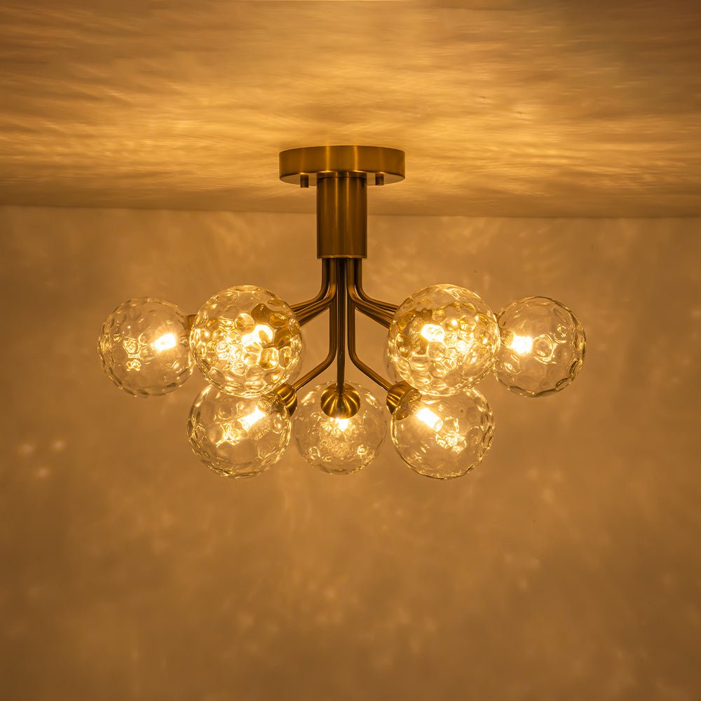 Waegnend Bloom Water Tiered Sputnik Glass Ceiling Light - Lamp Copper