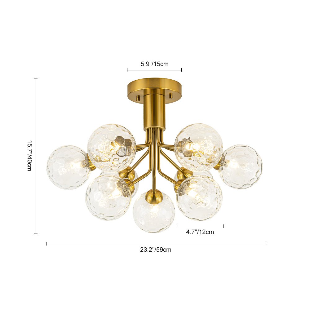 Waegnend Bloom Water Tiered Sputnik Glass Ceiling Light - Lamp Copper