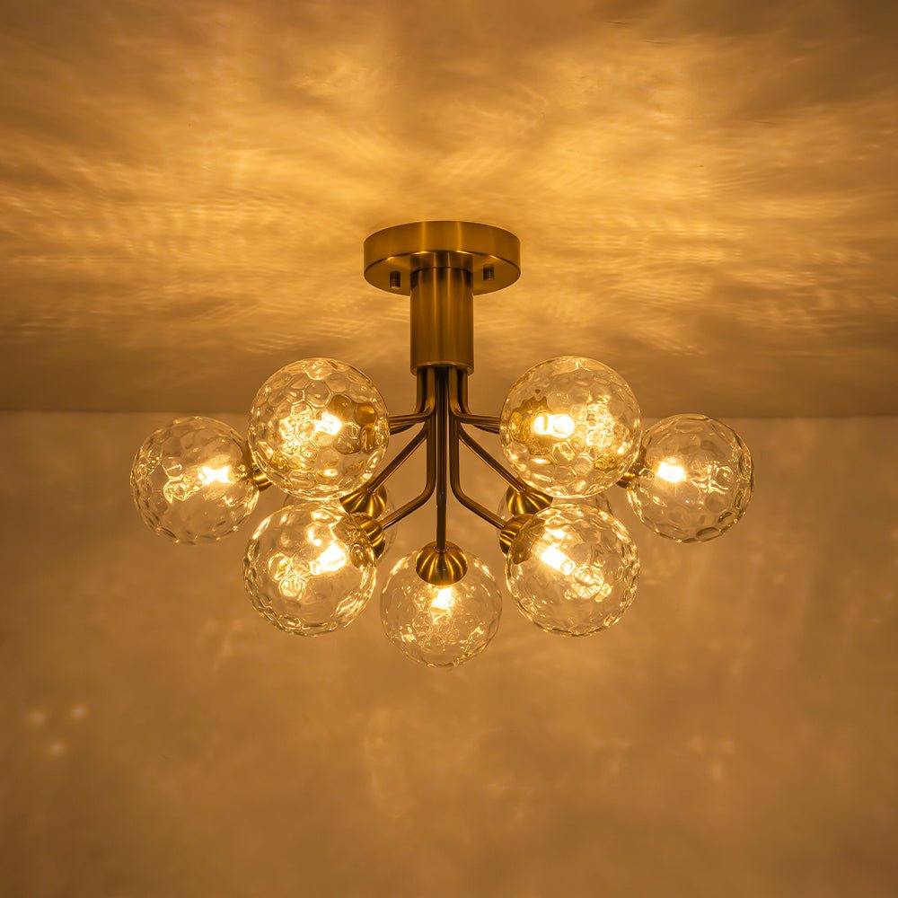 Waegnend Bloom Water Tiered Sputnik Glass Ceiling Light - Lamp Copper