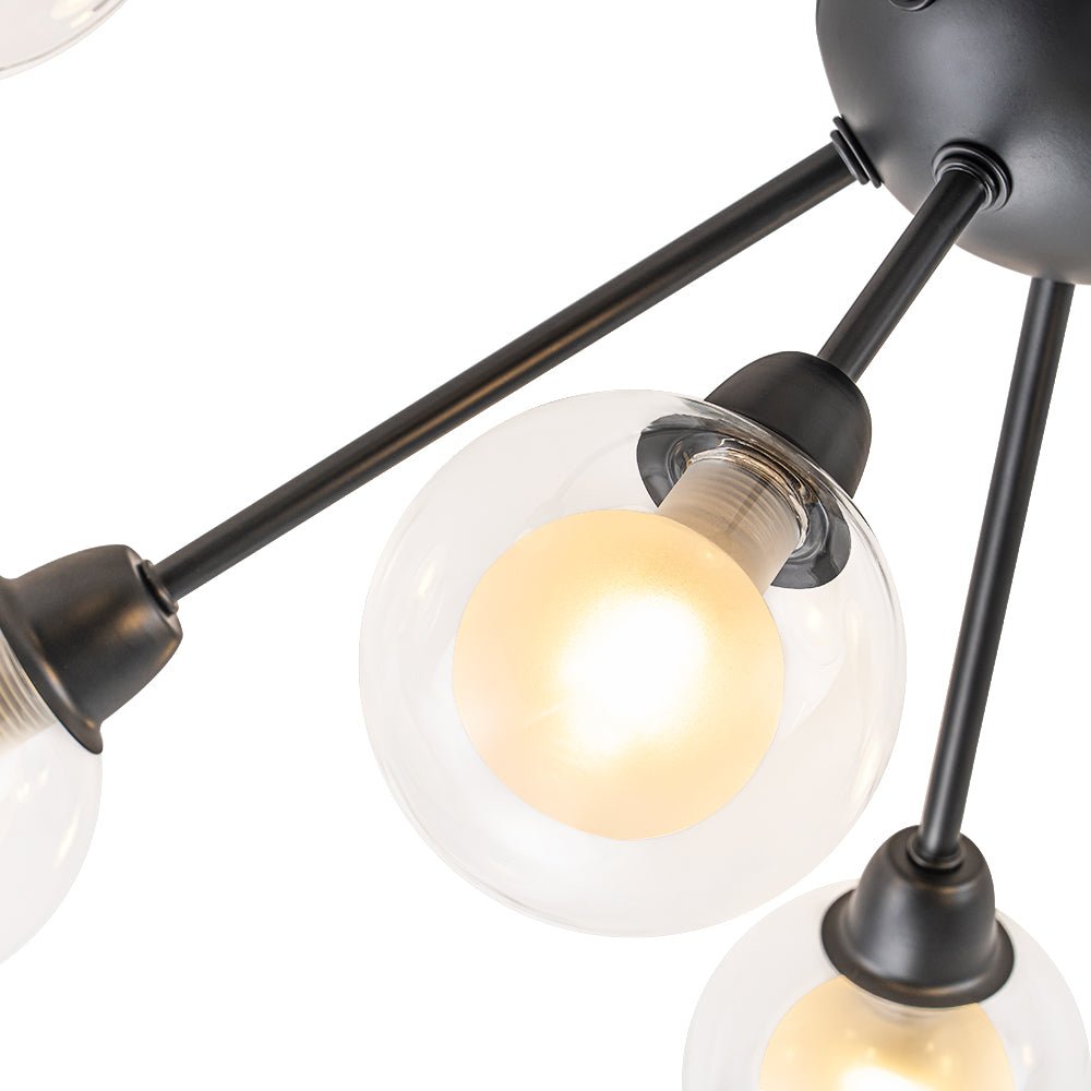 Xenunix Layered Sputnik Glass Semi Flush Chandelier - Lamp Copper
