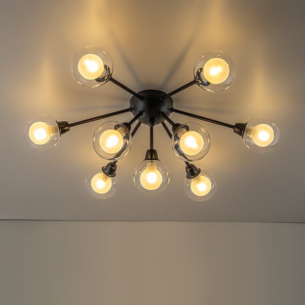 Xenunix Layered Sputnik Glass Semi Flush Chandelier - Lamp Copper