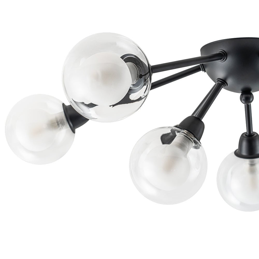 Xenunix Layered Sputnik Glass Semi Flush Chandelier - Lamp Copper