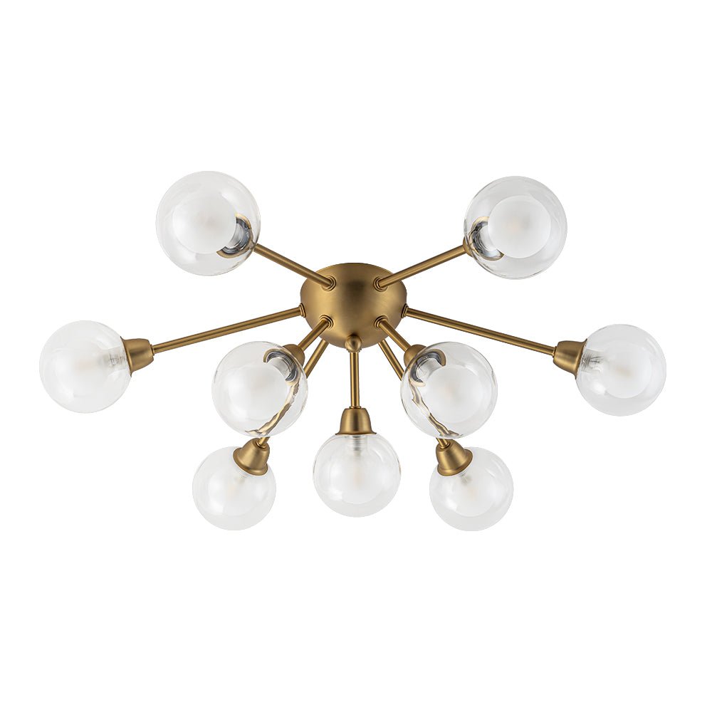 Xenunix Layered Sputnik Glass Semi Flush Chandelier - Lamp Copper