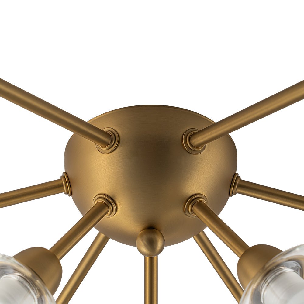 Xenunix Layered Sputnik Glass Semi Flush Chandelier - Lamp Copper