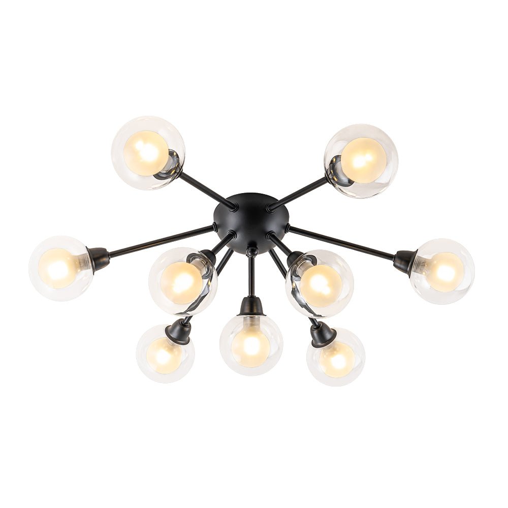 Xenunix Layered Sputnik Glass Semi Flush Chandelier - Lamp Copper