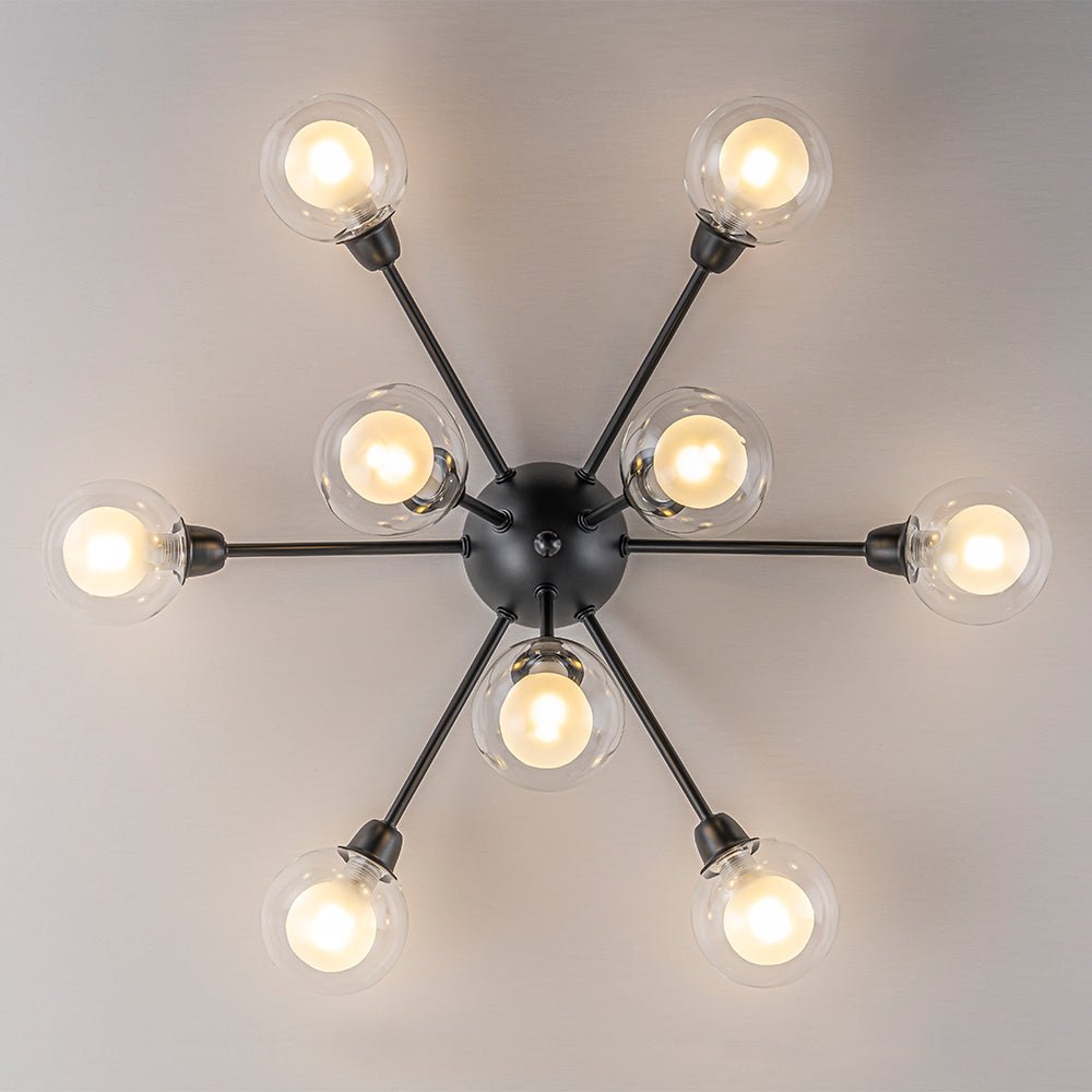 Xenunix Layered Sputnik Glass Semi Flush Chandelier - Lamp Copper