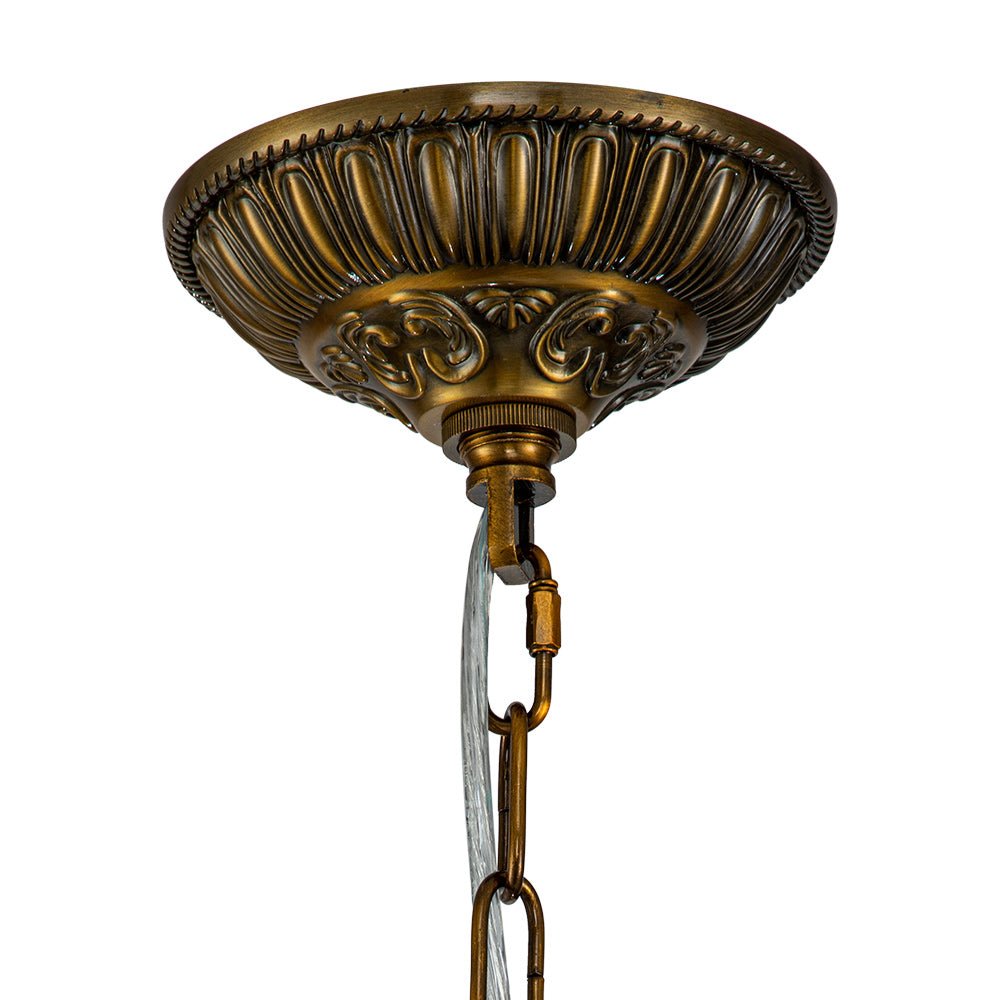 Valira Antique Metal Crystal Chandelier - Lamp Copper
