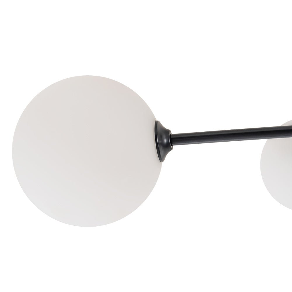 Vireta Linear Sputnik Metal Semi Flush Mount Ceiling Light - Lamp Copper