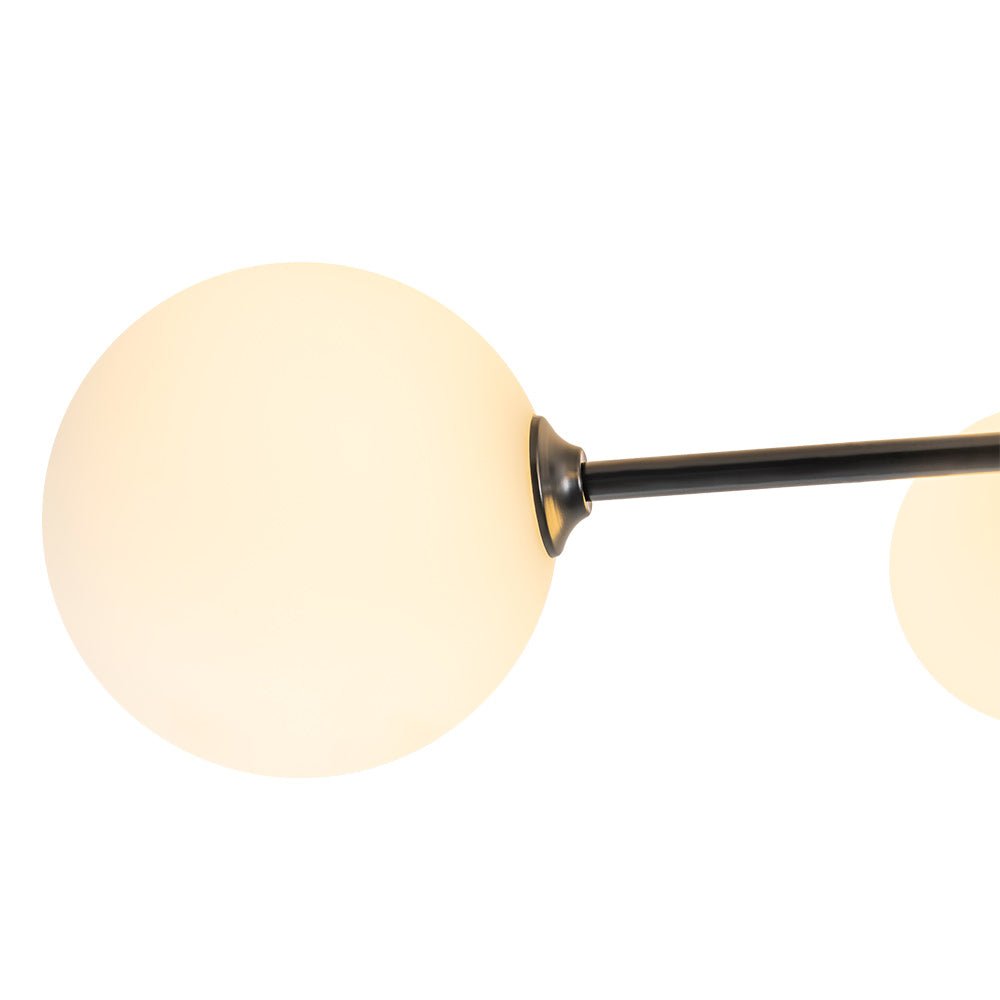 Vireta Linear Sputnik Metal Semi Flush Mount Ceiling Light - Lamp Copper