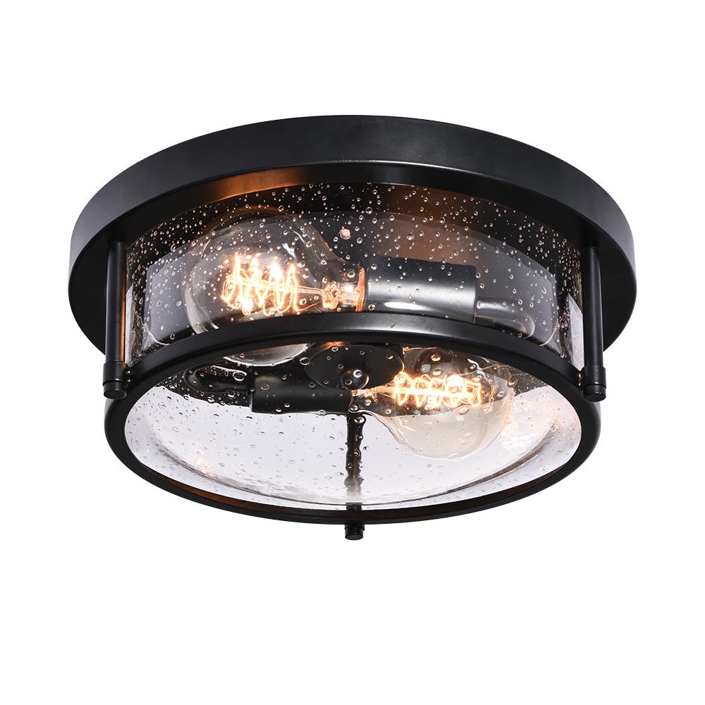 Auran Modern Glass Flush Mount Ceiling Light - Lamp Copper