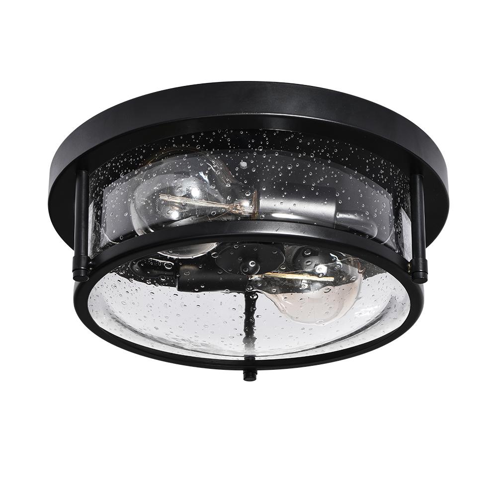 Auran Modern Glass Flush Mount Ceiling Light - Lamp Copper