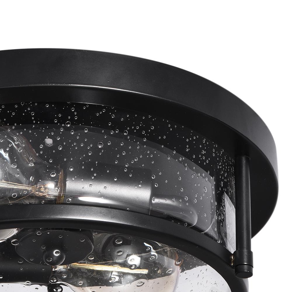 Auran Modern Glass Flush Mount Ceiling Light - Lamp Copper