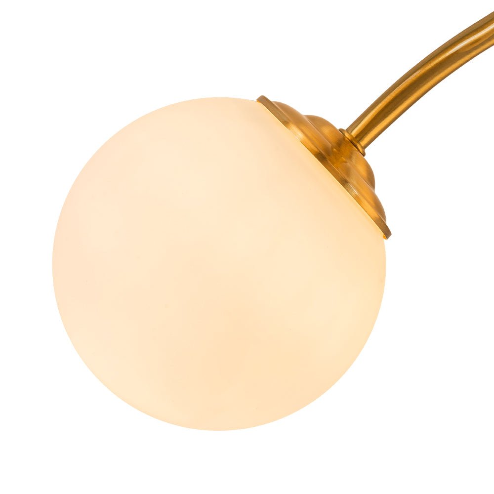 Püre Modern Brass Glass Semi Flush Chandelier - Lamp Copper