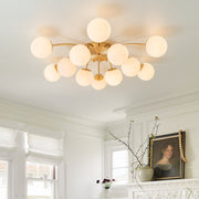 Lumina Modern Glass Chandelier - Lamp Copper