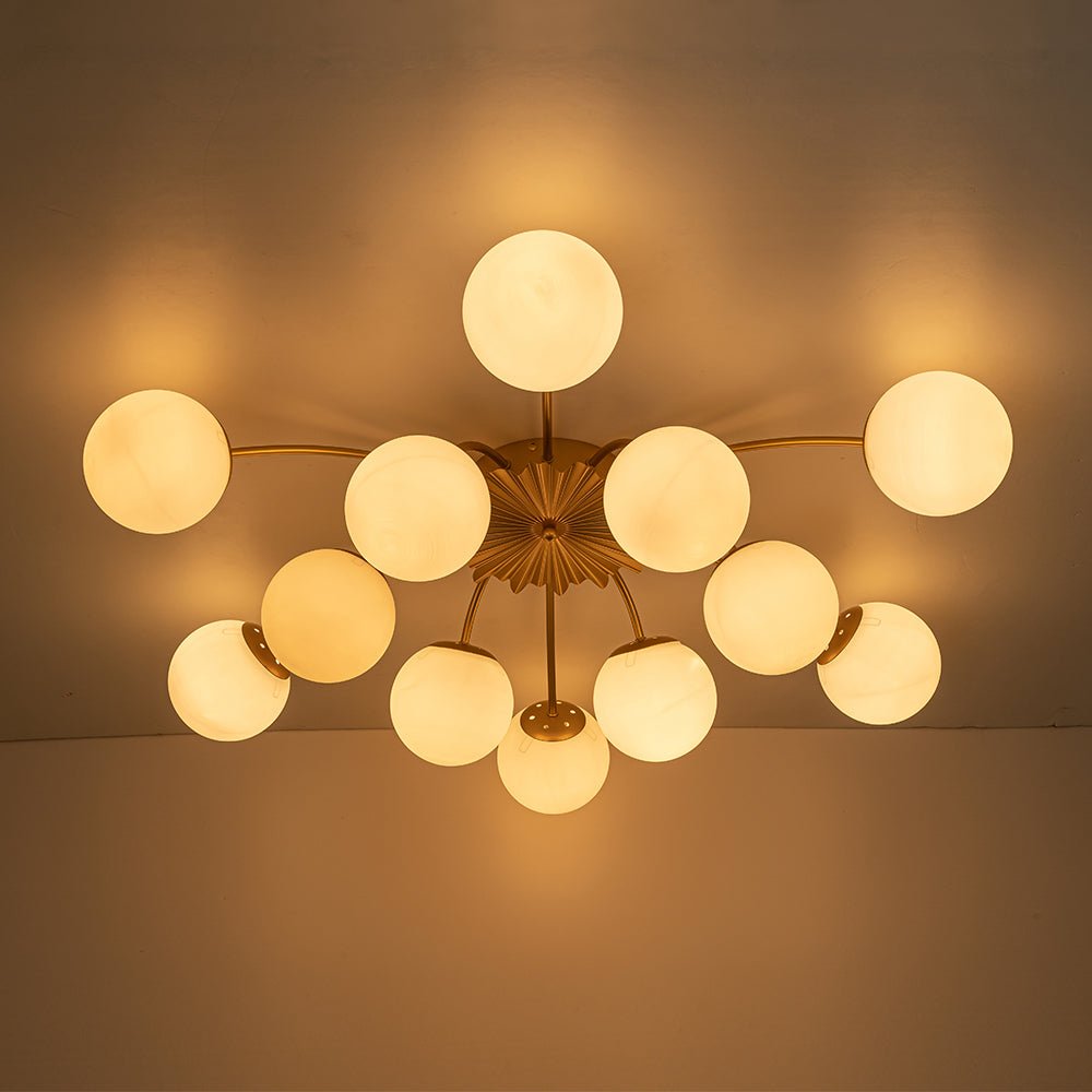 Lumina Modern Glass Chandelier - Lamp Copper