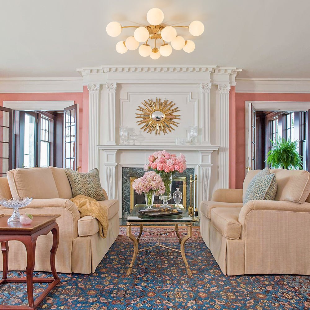 Lumina Modern Glass Chandelier - Lamp Copper