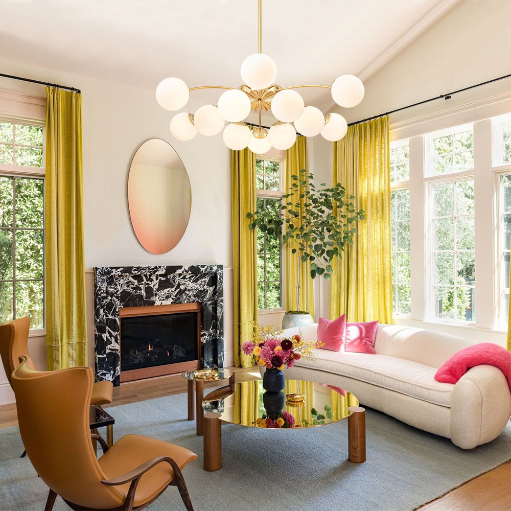 Lumina Modern Glass Chandelier - Lamp Copper