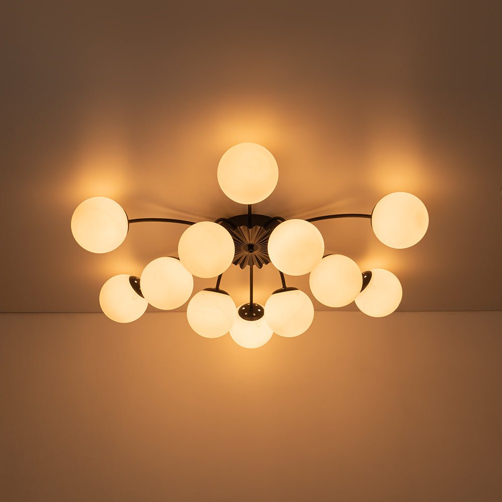 Lumina Modern Glass Chandelier - Lamp Copper