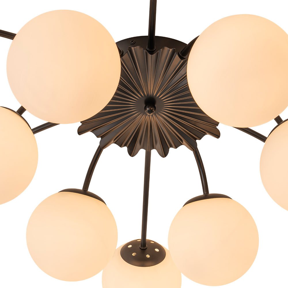 Lumina Modern Glass Chandelier - Lamp Copper