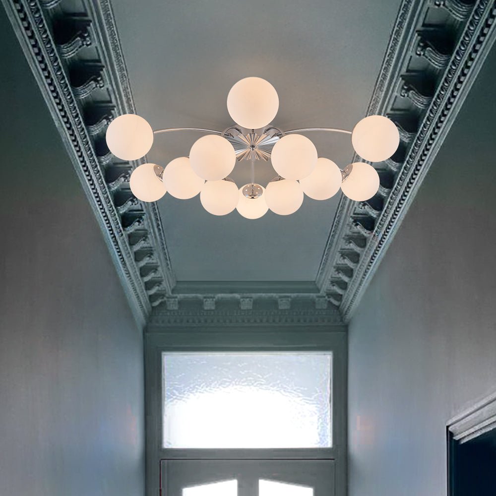 Lumina Modern Glass Chandelier - Lamp Copper