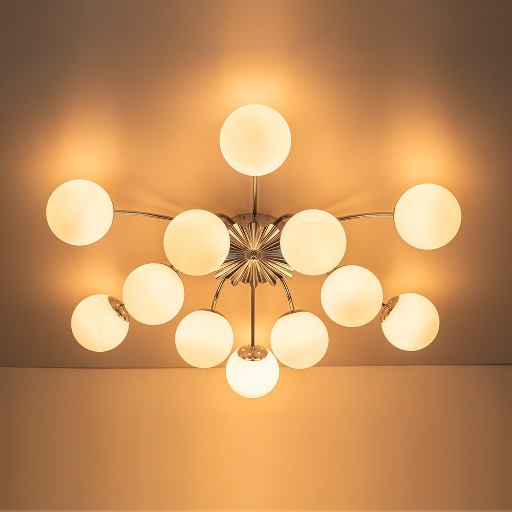 Lumina Modern Glass Chandelier - Lamp Copper