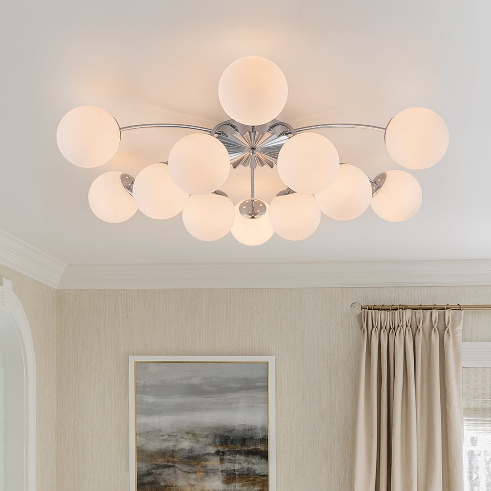 Lumina Modern Glass Chandelier - Lamp Copper