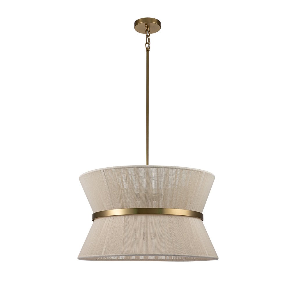 Valina Modern Metal Rope Pendant Light - Lamp Copper
