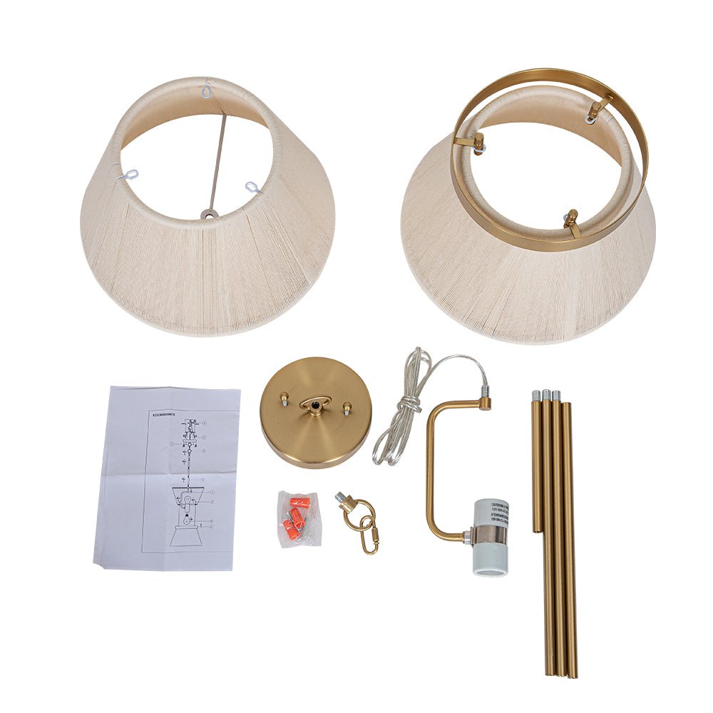 Valina Modern Metal Rope Pendant Light - Lamp Copper