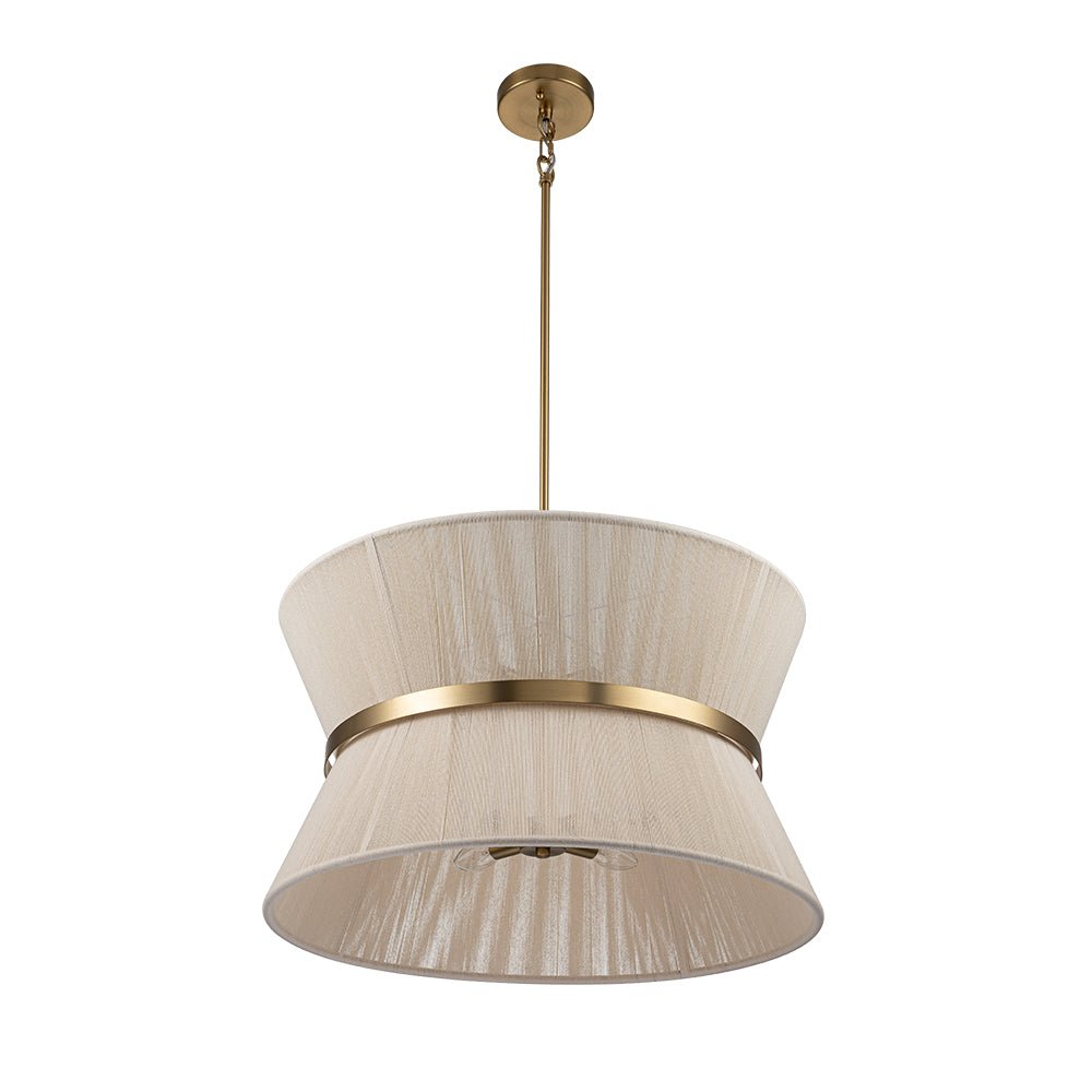 Valina Modern Metal Rope Pendant Light - Lamp Copper