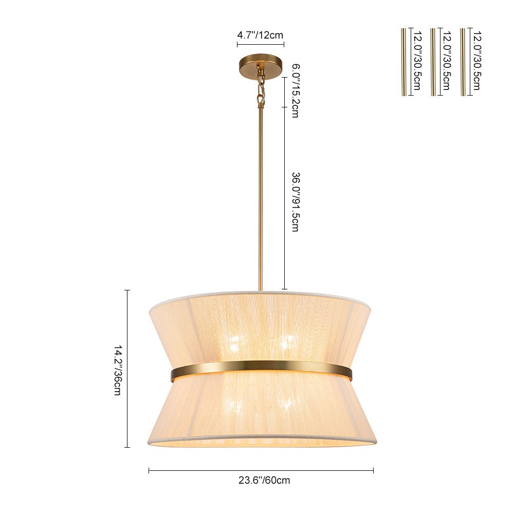 Valina Modern Metal Rope Pendant Light - Lamp Copper