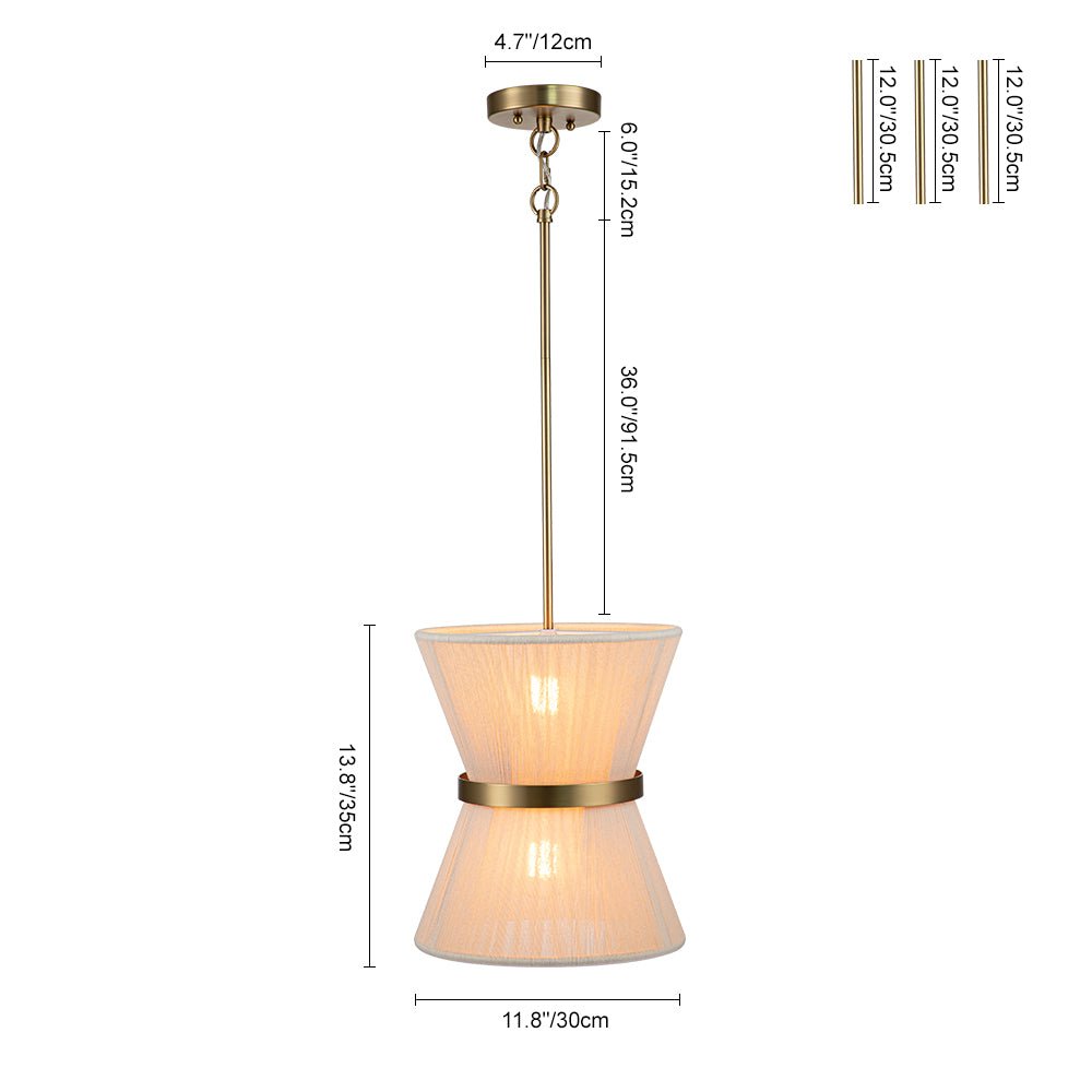 Valina Modern Metal Rope Pendant Light - Lamp Copper
