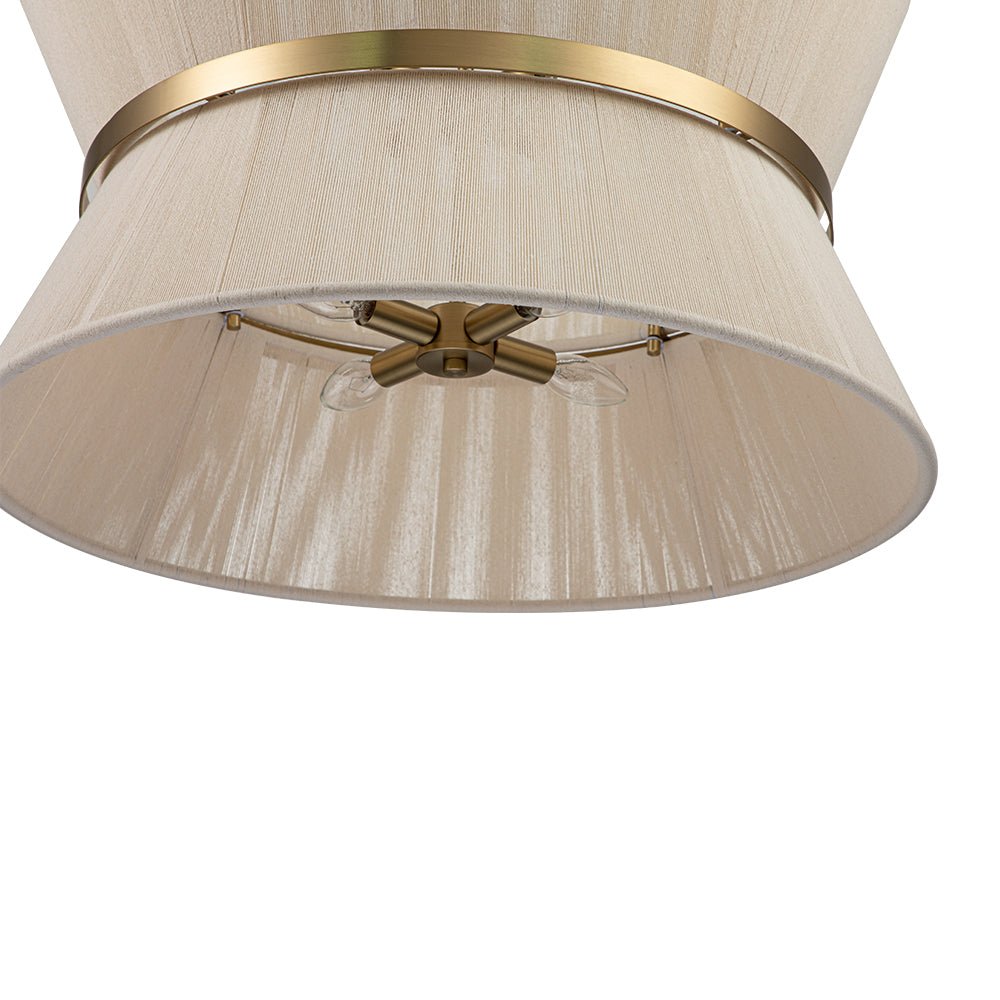 Valina Modern Metal Rope Pendant Light - Lamp Copper