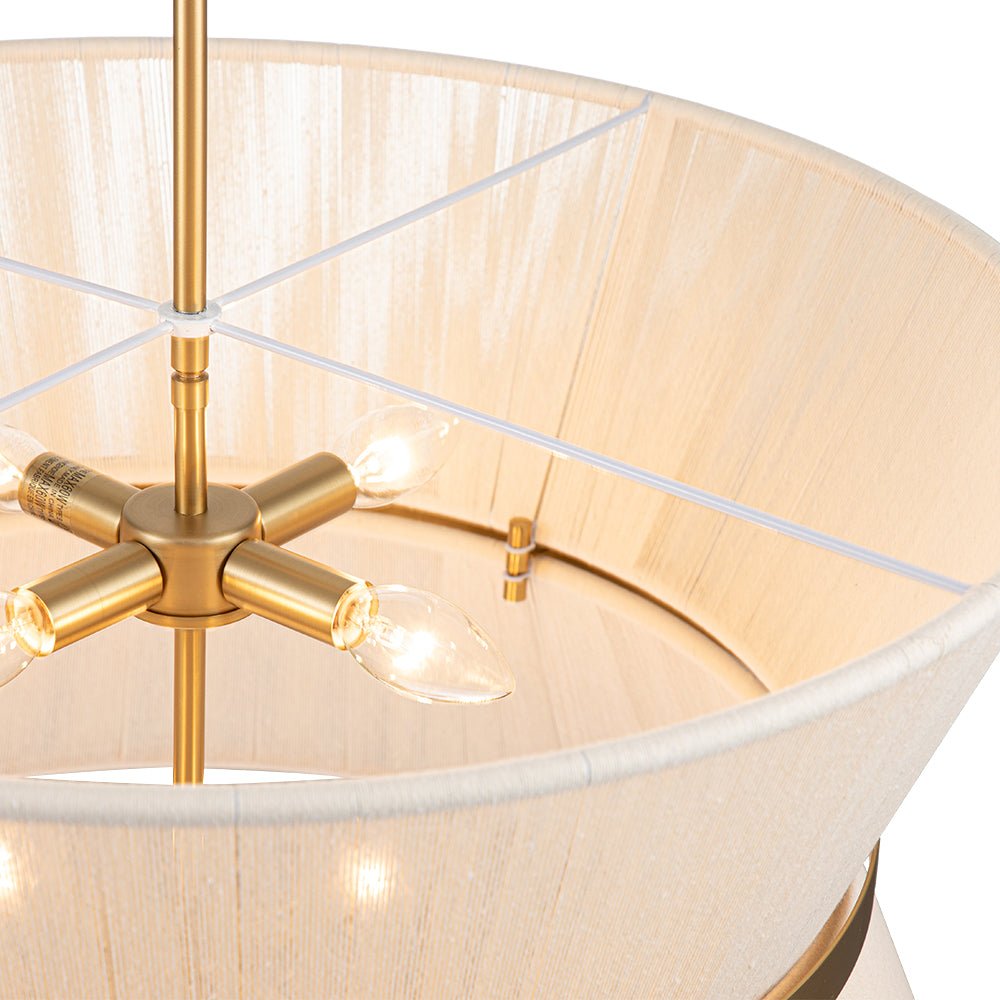 Valina Modern Metal Rope Pendant Light - Lamp Copper
