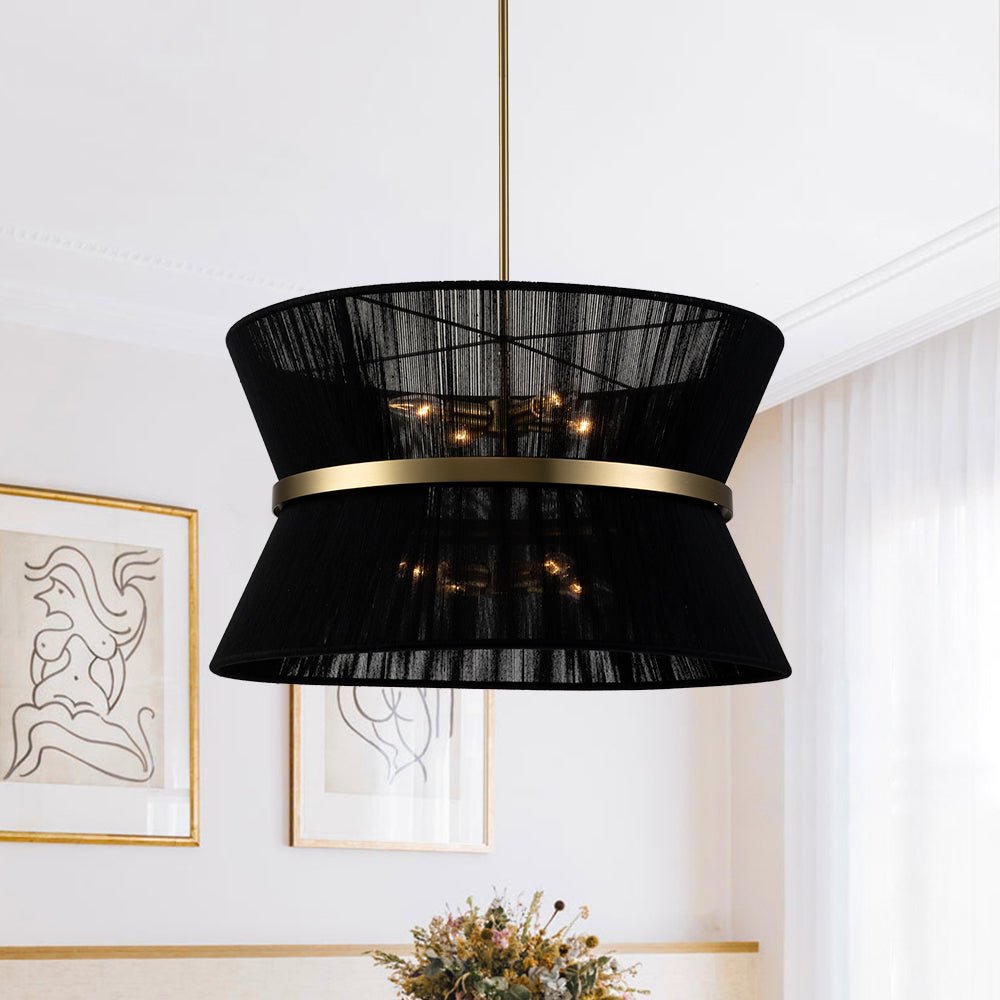 Valina Modern Metal Rope Pendant Light - Lamp Copper