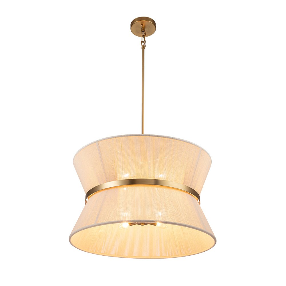 Valina Modern Metal Rope Pendant Light - Lamp Copper