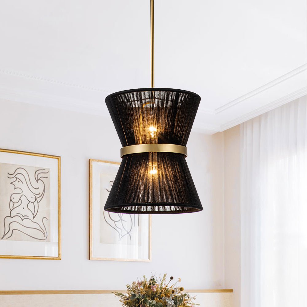 Valina Modern Metal Rope Pendant Light - Lamp Copper