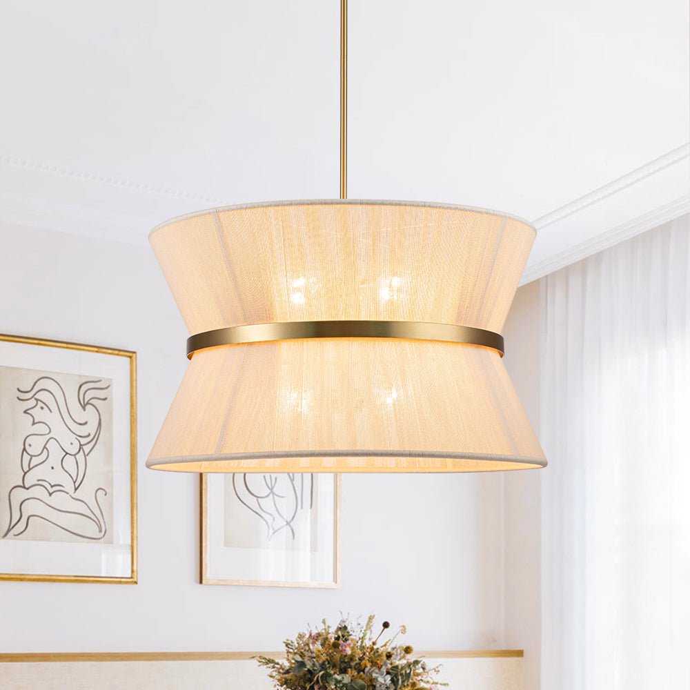 Valina Modern Metal Rope Pendant Light - Lamp Copper