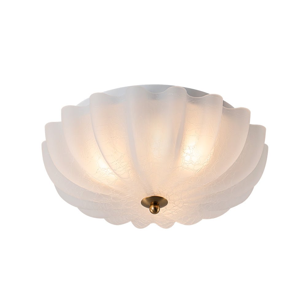 Norduli Modern Flower MetalGlass Semi Flush Ceiling Light - Lamp Copper