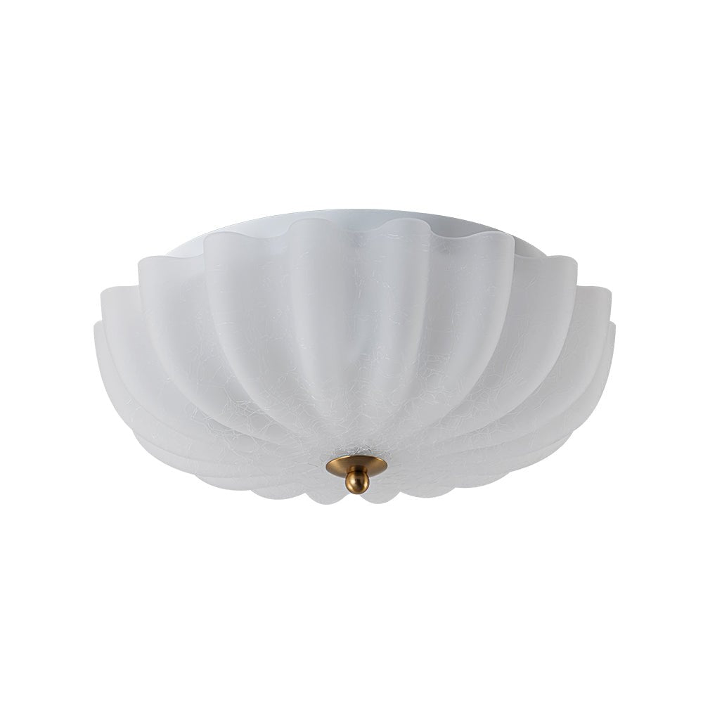Norduli Modern Flower MetalGlass Semi Flush Ceiling Light - Lamp Copper