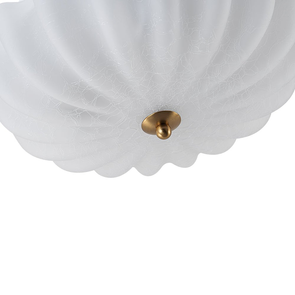 Norduli Modern Flower MetalGlass Semi Flush Ceiling Light - Lamp Copper