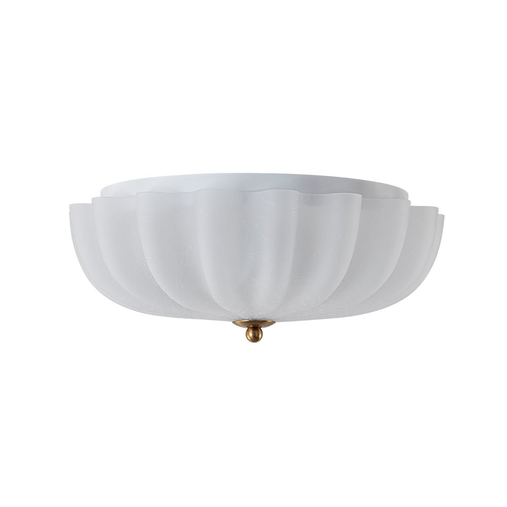Norduli Modern Flower MetalGlass Semi Flush Ceiling Light - Lamp Copper