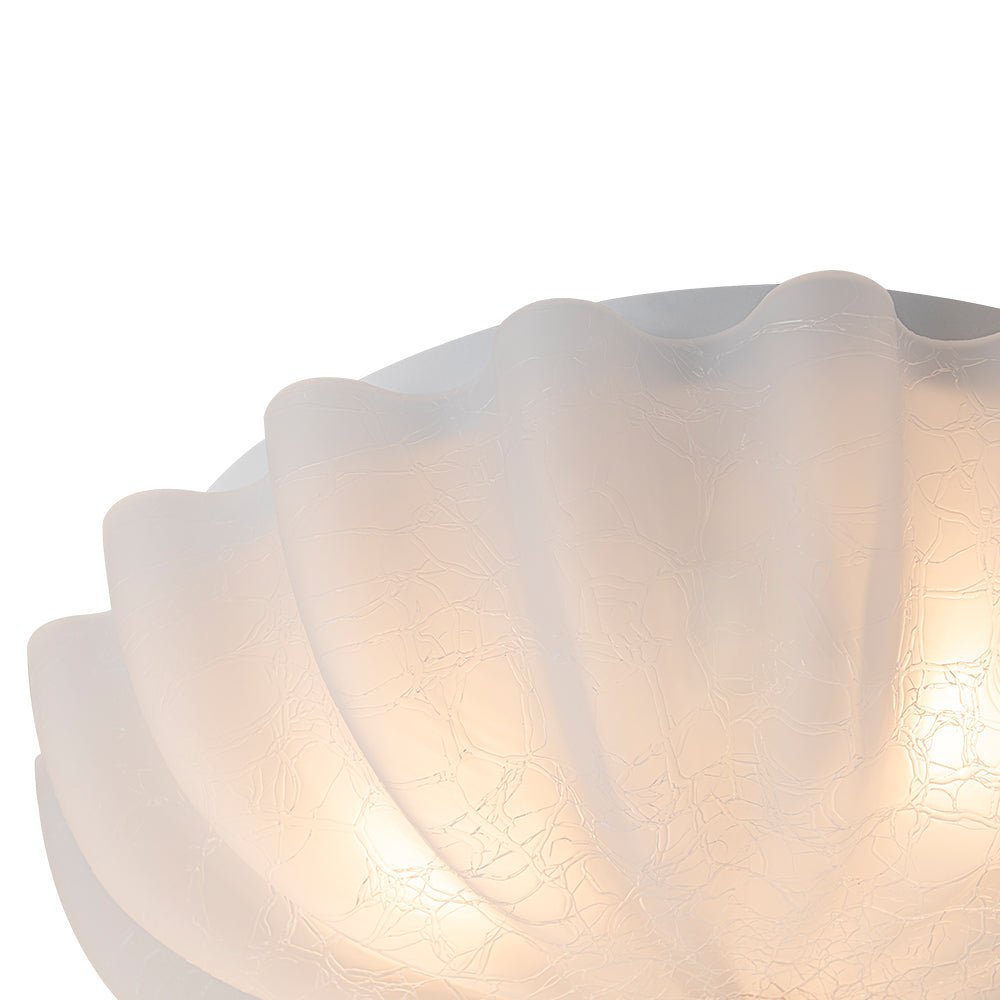 Norduli Modern Flower MetalGlass Semi Flush Ceiling Light - Lamp Copper