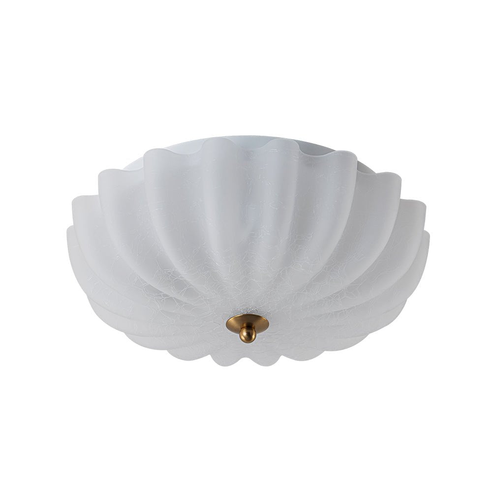 Norduli Modern Flower MetalGlass Semi Flush Ceiling Light - Lamp Copper