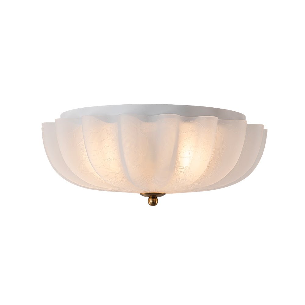 Norduli Modern Flower MetalGlass Semi Flush Ceiling Light - Lamp Copper