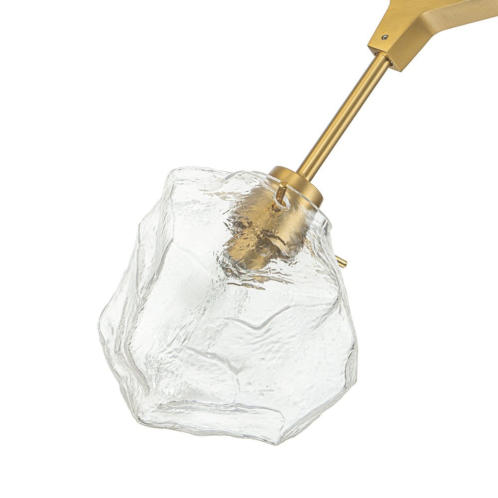 Ostunix Branch Frozen Ice Style Glass Pendant - Lamp Copper