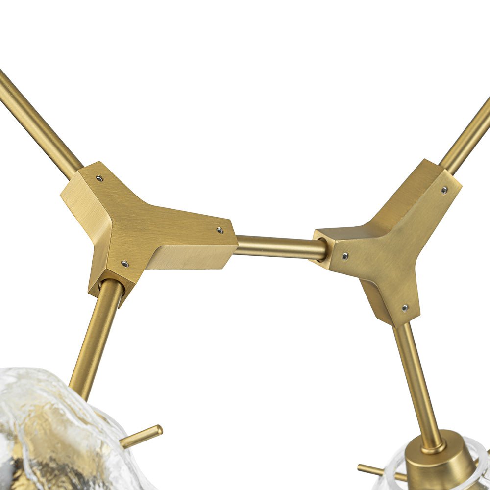 Ostunix Branch Frozen Ice Style Glass Pendant - Lamp Copper