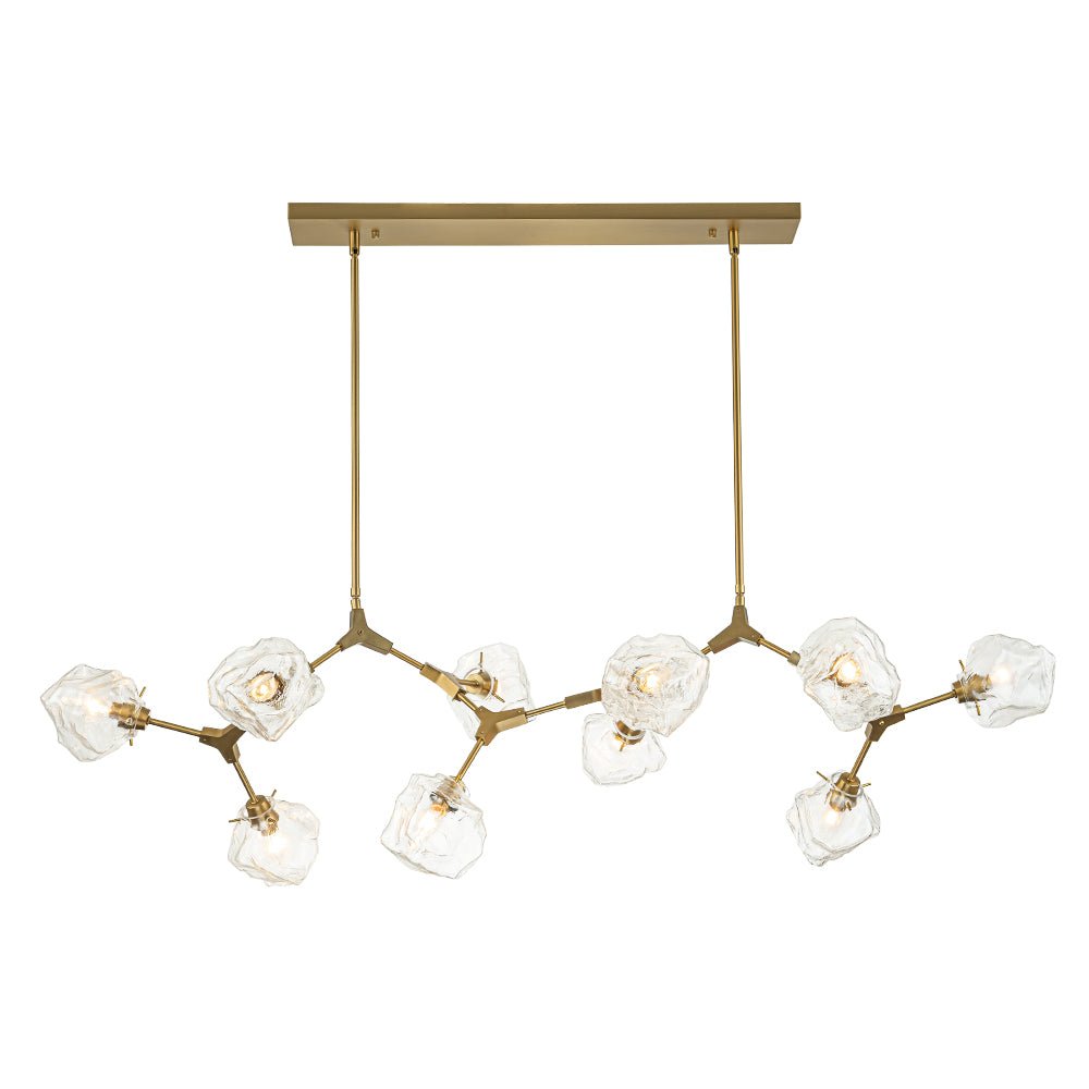Ostunix Branch Frozen Ice Style Glass Pendant - Lamp Copper